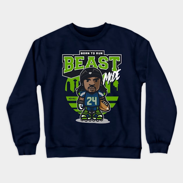 BeastMode: Born To Run Crewneck Sweatshirt by KDNJ